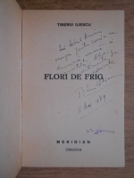 Tiberiu Iliescu - Flori de frig (1938, cu autograful autorului)