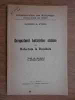 Alexandru Al. Stanoiu - Exequaturul hotararilor straine cu referinte la Romania (1940)