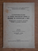 Ecaterina I. Panea - Contributiuni la studiul procedeelor chimice si biochimice de microdozare a ureii (1939)
