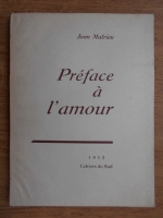 Jean Malrieu - Preface a l'amour