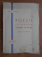 A. C. Cuza - Poezii, epigrame, cugetari in proza (1939)