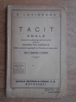 Eugen Lovinescu - Tacit. Anale. Bucati alese si adnotate (1933)