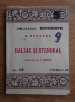Anticariat: Georg Brandes - Balzac si Stendhal