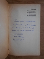I. Vintu, G. G. Florescu - Unirea Principatelor in lumina actelor fundamentale si constitutionale (cu autograful autorului)