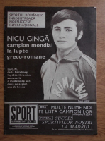 Revista Sport nr. 10. Sportul romanesc inregistreaza noi succese internationale. Nicu Ginga campion mondial la lupte greco-romane, Octombrie 1977