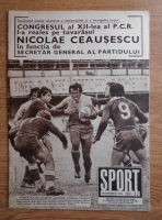 Revista Sport nr. 11. Congresul al XII-lea al PCR l-a readus pe tovarasul Nicolae Ceausescu in functia de secretar general al partidului, Noiembrie 1979