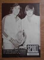 Revista Sport nr. 11. Ilie Nastase si Jimmy Connors doi mari campioni ai rachetei in demonstratie la Bucuresti, Noiembrie 1975