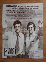 Revista Sport nr. 13. Dinamo a castigat campionatul de fotbal, pe linia de sosire, Iulie 1973