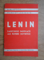 Vladimir Ilici Lenin - Sarcinile imediate ale puterii sovietice