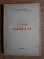 Nicolas N. Catargi - L'etude de la proposition