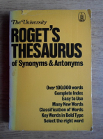 Peter Mark Roget - Roget's thesaurus of synonyms and antonyms