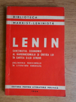 Lenin. Continutul economic al narodnicismului si critica lui in cartea d-lui Struve (oglindirea marxismului in literatura burgheza)