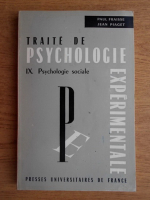 Paul Fraisse - Traite de psychologie experimentale