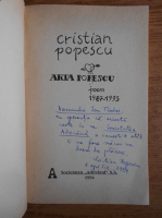 Cristian Popescu - Arta Popescu (cu autograful autorului)