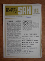 Revista romana de sah, nr. 10, 1980