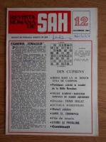 Revista romana de sah, nr. 12, 1981