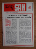 Revista romana de sah, nr. 4, 1981