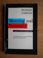 Rudolf Carnap - Meaning and necessity