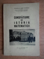 Consfatuire de istoria matematicii