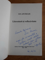 Ion Apetroaie  - Literatura si reflexivitate