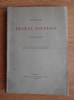 Le professeur Thomas Jonnesco. Sa vie, son oeuvre (1926)