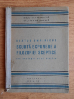 Sextus Empiricus - Scurta expunere a filozofiei sceptice (1923)