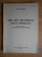 Anatol Pedestrasu - Limba rusa contemporana. Sintaxa propozitiei