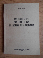 Ileana Baciu - Interrogative constructions in English and Romanian