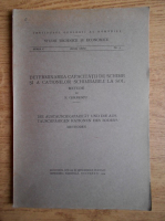 N. Cernescu - Determinarea capacitatii de schimb si a cationilor schimbabili la sol (1939)