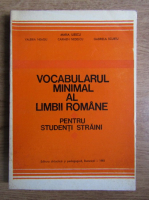 Maria Iliescu - Vocabularul minimal al limbii romane pentru studentii straini
