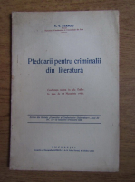 V. V. Stanciu - Pledoarii pentru criminalii din literatura (1939)