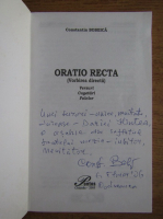 Constantin Bobeica - Oratio Recta (cu autograful autorului)