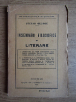 Anticariat: Stefan George - Insemnari filosofice si literare (1926)