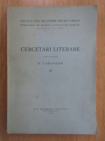 N. Cartojan - Cercetari literare (volumul 2, 1936)