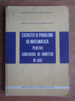 Anticariat: C. Ionescu - Exercitii si probleme de matematica pentru concursul de admitere in licee