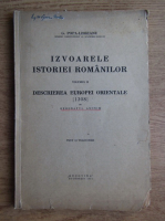 G. Popa Lisseanu - Izvoarele istoriei Romanilor (1934)