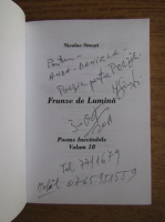 Anticariat: Nicolae Sinesti - Frunze de lumina (cu autograful autorului)