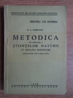 N. A. Gorbunov - Metodica de predare a stiintelor naturii in scolile elementare (1949)