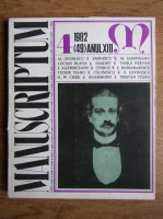 Revista Manuscriptum, nr. 4, anul XIII, 1982
