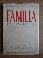 M. G. Samarineanu - Revista lunara de cultura Familia, seria 3, anul IV, nr. 10 (1937)