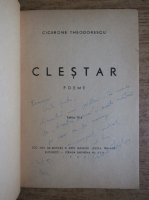 Cicerone Theodorescu - Clestar (cu autograful autorului, 1943)