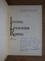 D. Micu - Istoria literaturii romane (2 volume, ambele cu autograful autorului)