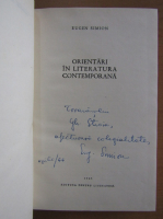 Eugen Simion - Orientari in literatura contemporana (cu autograful autorului)