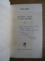 Florin Mugur - Ultima vara a lui Antim (cu autograful autorului)