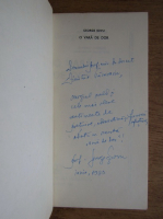 George Sovu - O vara de dor (cu autograful autorului)