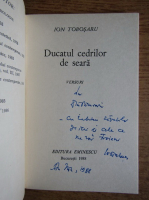 Ion Tobosaru - Ducatul Cedrilor de seara (cu autograful autorului)