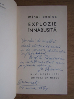 Mihai Benciuc - Explozie innabusita (cu autograful autorului)