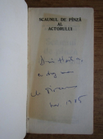 Mircea Diaconu - Scaunul de panza al actorului (cu autograful autorului)