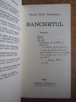 Mircea Horia Simionescu - Banchetul (cu autograful autorului)