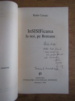 Radu Cosasu - Insisificarea la noi, pe Boteanu (cu autograful autorului)